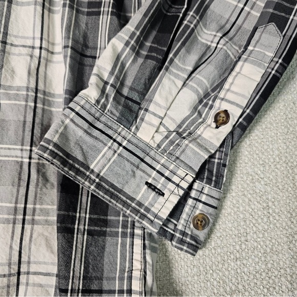 Carhartt XL Tall Plaid Button Up 100% Cotton Shirt Single Breast Pocket Size - Picture 6 of 16